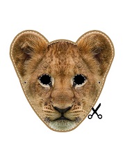 Çocuklar İçin  Aslan Hazır Maske Şablonları 